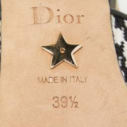 Dior White/Black Technical Fabric and Leather J'Adior Pumps Size 39.5