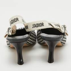 Dior White/Black Technical Fabric and Leather J'Adior Pumps Size 39.5
