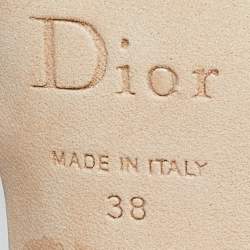 Dior Purple/Grey Satin and Leather Strappy Ankle Strap Sandals Size 38