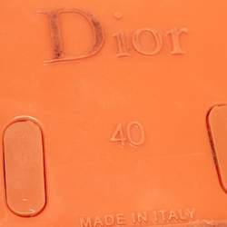 Pre Owned Dior Orange Jelly Thong Flat Sandals Size 40