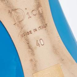 Pre Owned Dior Two Tone Patent Leather Bow Ballet Flats Size 40