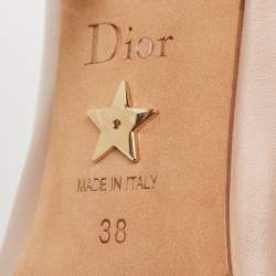 Dior Beige Leather Pointed Toe D moi Pumps Size 38