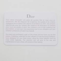 Dior Black Canvas J'Adior Slingback Flats Size 37