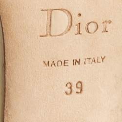 Pre Owned Dior Cream Leather Ankle Wrap Sandals Size 39