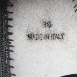 مملوكة مسبقًا Dior Grey Beads Embellished/ Embroidery Mesh Fusion Sneakers Size 36