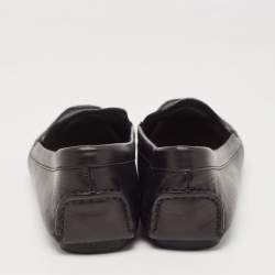 Dior Black Leather Slip On Loafers Size 38