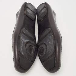 Dior Black Leather Slip On Loafers Size 38