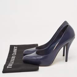 Dior Navy Blue Leather Pumps Size 39