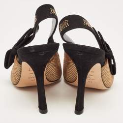Dior Bronze Lurex Fabric J'adior Slingback Pumps Size 40