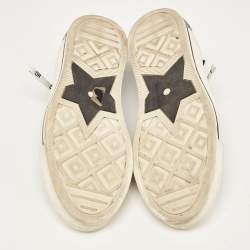 Pre Owned Dior Black Fabric and Leather  Walk'n'Dior High Top  Sneakers Size 36