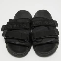 Dior Black Nylon D Wander  Sandals Size 38