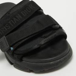 Dior Black Nylon D Wander  Sandals Size 38