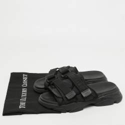 Dior Black Nylon D Wander  Sandals Size 38