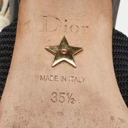 Dior Black Mesh and Canvas  J'Adior  Slingback Pumps Size 35.5