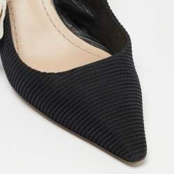Dior Black Mesh and Canvas  J'Adior  Slingback Pumps Size 35.5