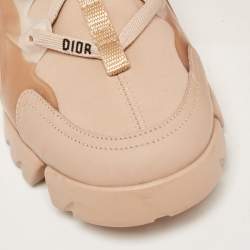 Pre Owned Dior Beige Stretch Fabric and Leather D-Connect Low Top Sneakers Size 38