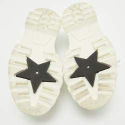 Dior White Leather Walker Boat Sneakers Size Size 39