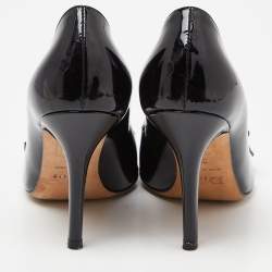 Dior Black Patent Bow Pointed Toe Pumps Size 38