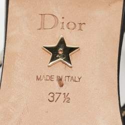 Dior Black Technical Fabric J'Adior Ankle Wrap Flats Size 37.5