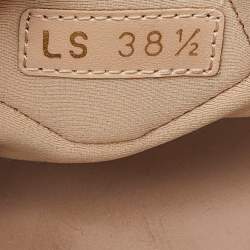 Pre Owned Dior Beige Fabric D-Connect Flat Sandals Size 38.5