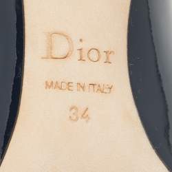 مملوكة مسبقًا Dior Navy Blue Patent Pointed Toe  Pumps Size 34