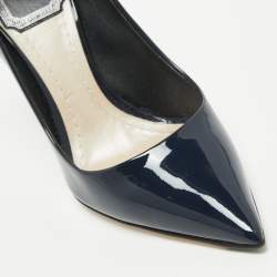 مملوكة مسبقًا Dior Navy Blue Patent Pointed Toe  Pumps Size 34