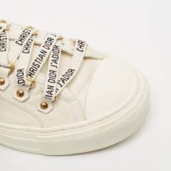 Dior Cream Canvas Walk'n'Dior Sneakers Size 37.5
