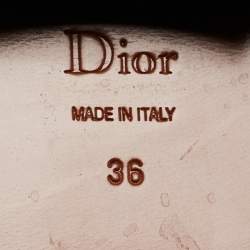 Pre Owned Dior Black Leather Moto Boots Size 36
