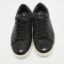 Pre Owned Dior Black Leather Low Top Sneakers Size 37.5