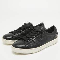 Pre Owned Dior Black Leather Low Top Sneakers Size 37.5