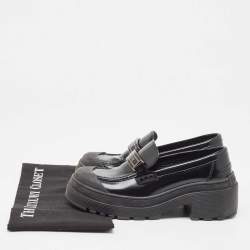 Dior Black Leather Slip On Loafers Size 36