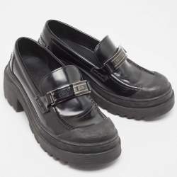 Dior Black Leather Slip On Loafers Size 36