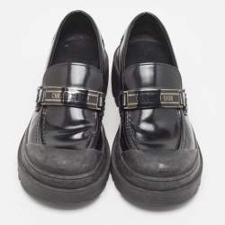 Dior Black Leather Slip On Loafers Size 36