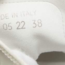 Pre Owned Dior Gry/White PVC and Nylon B23 High Top Sneakers Size 38