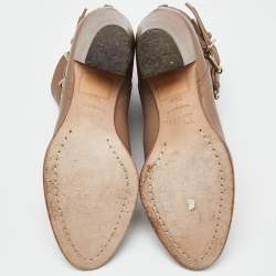 Dior Beige Leather Ankle Boots Size 36.5
