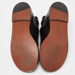 Pre Owned Dior Black Perforated Leather Teddy D Buckles Flat Sandals Size 34