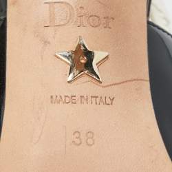 مملوكة مسبقًا Dior Black Patent Leather J'adior Slingback Pumps Size 38