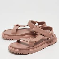 Dior Pink Leather D-Wave Sandals Size 40