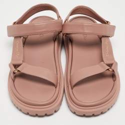 Dior Pink Leather D-Wave Sandals Size 40