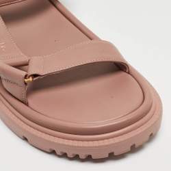 Dior Pink Leather D-Wave Sandals Size 40