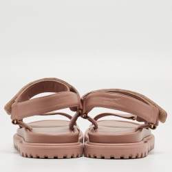 Dior Pink Leather D-Wave Sandals Size 40