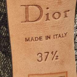 Pre Owned Dior Black Lace and Satin Peep Toe Platform Pumps Size 37.5