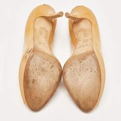 Pre Owned Dior Mustard Patent Leather Miss Dior Pumps Size 41