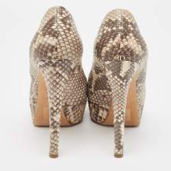 Dior Brown/Beige Python Miss Dior  Pumps Size 40.5