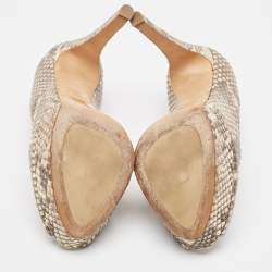 Dior Brown/Beige Python Miss Dior  Pumps Size 40.5