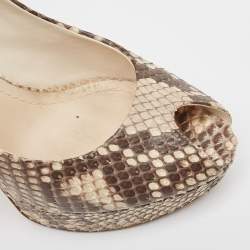 Dior Brown/Beige Python Miss Dior  Pumps Size 40.5