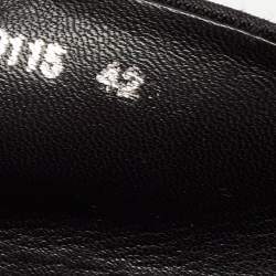 Dior Black Canvas Crystal Embellished Slip On Espadrille Flats Size 42 