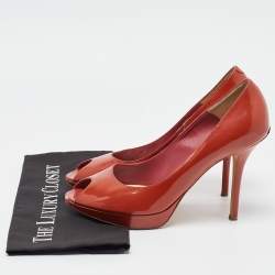 Dior Dark Orange Patent Leather Miss Dior Pumps Size 41