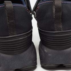 Pre Owned Dior Black Neoprene and Mesh Embellished Fusion Sneakers Size 39