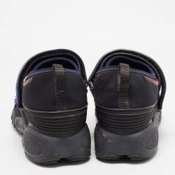 Pre Owned Dior Black Neoprene and Mesh Embellished Fusion Sneakers Size 39